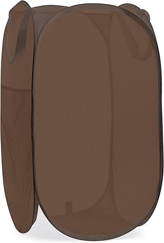 Miniatura 21 de Handy Laundry Cesta Plegable de Malla Emergente con Amplia Apertura y Bolsillo Lateral - Transpirable, Resistente, Plegable y Diseño que Ahorra Beige
