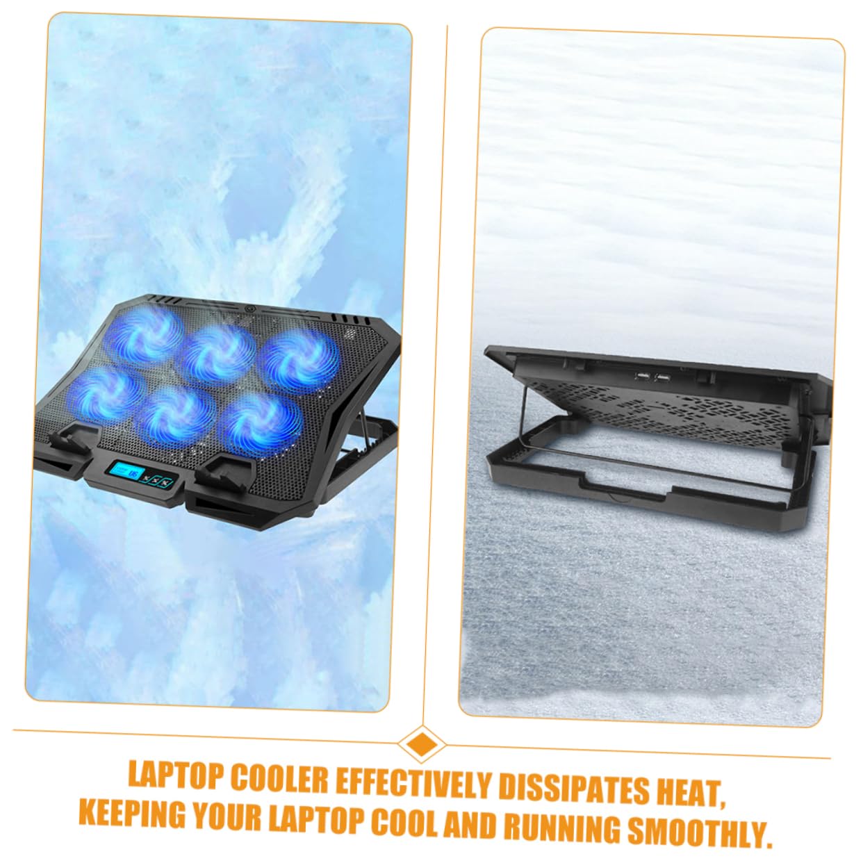 Base De Refrigeración para Portátil Soporte Ventilador Almohadilla De Enfriamiento Silenciosa para Uso Oficinas o Gaming Material Adecuado para Laptops