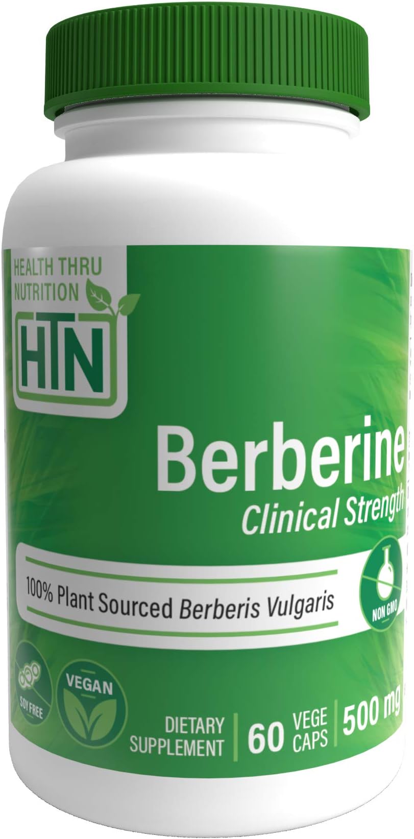 Health Thru Nutrition Berberine HCL 500Mg Vege-Capsules Non-GMO, 60 Count