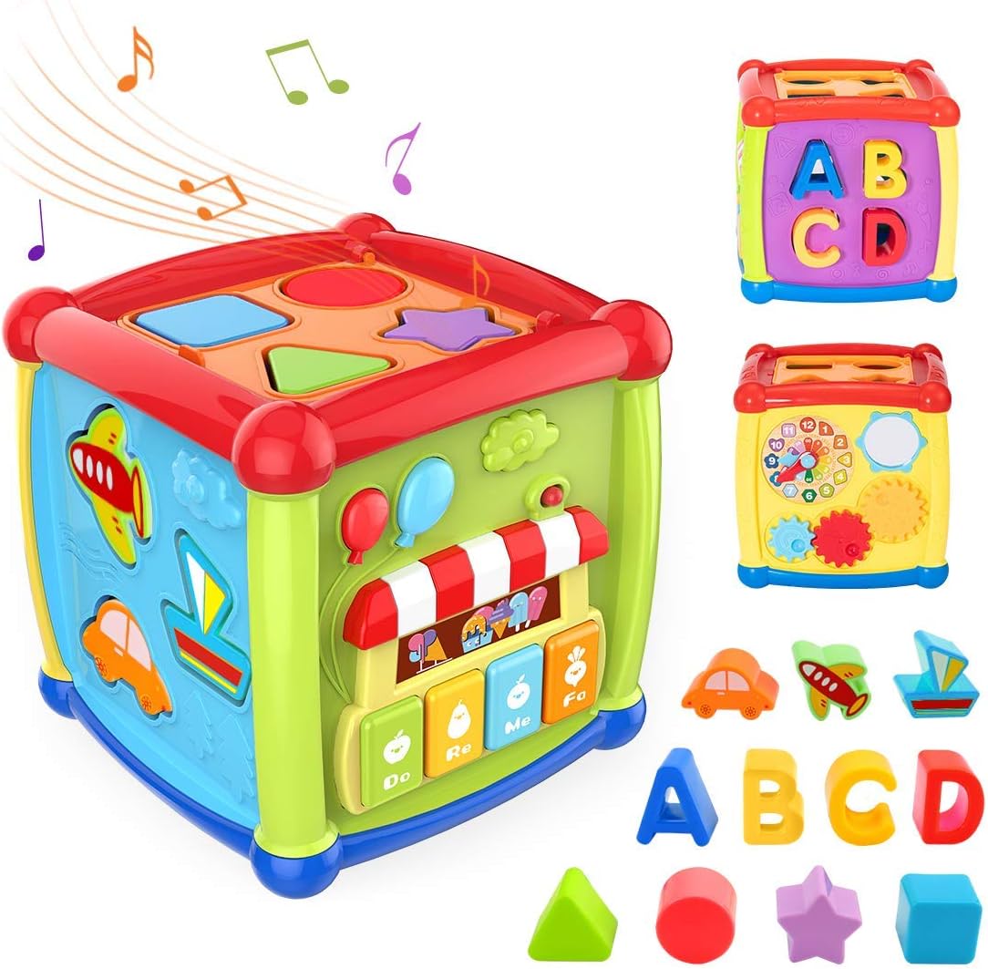 Bebe Jouet D Activite En Cube 6 En 1 Jouets Educatifs A Usages Multiples Pour Bebe Enfants Enfants Tout Petits 0 12 Mois Jouet Garcon Fille 1 2 3 Ans Amazon Fr Jeux Et Jouets