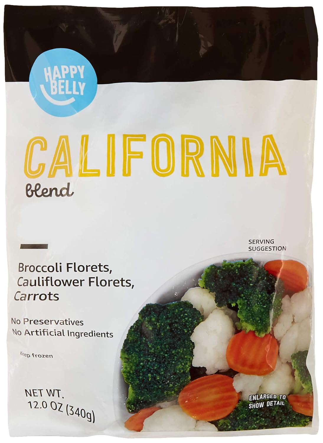 Amazon Brand - Happy Belly Frozen California Blend, Whole, 12 Ounce
