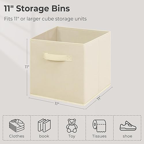 Miniatura 3 de STORAGEIDEAS Contenedores de almacenamiento grandes de 13 x 13 pulgadas, juego de 6 cubos de almacenamiento plegables, organizadores de armario de