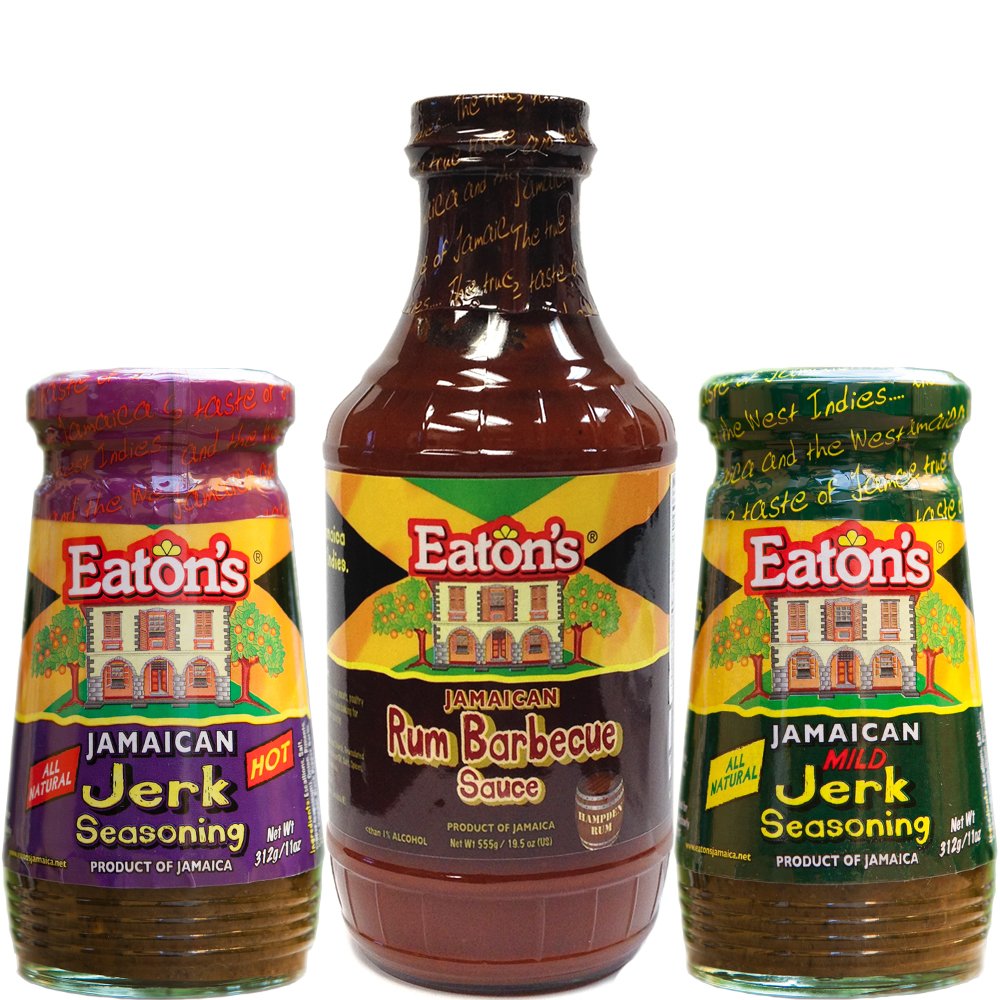 Eaton's Jamaican Rum Barbecue Sauce 19.5 Ounce Hot and Mild