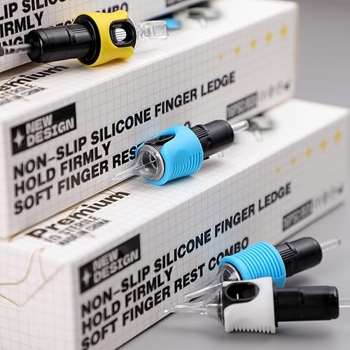 Miniatura 6 de STIGMA Agujas de cartucho de tatuaje de repisa de dedo #10 (15RM) Magnum redondo 0.012 in Bugpin M-Taper 16 piezas con cartuchos de tatuaje de