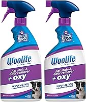 Woolite Pet Stain & Odor Remover + Oxy, 22oz Pack of 2 - Permanent Carpet Stain Cleaner for Pets