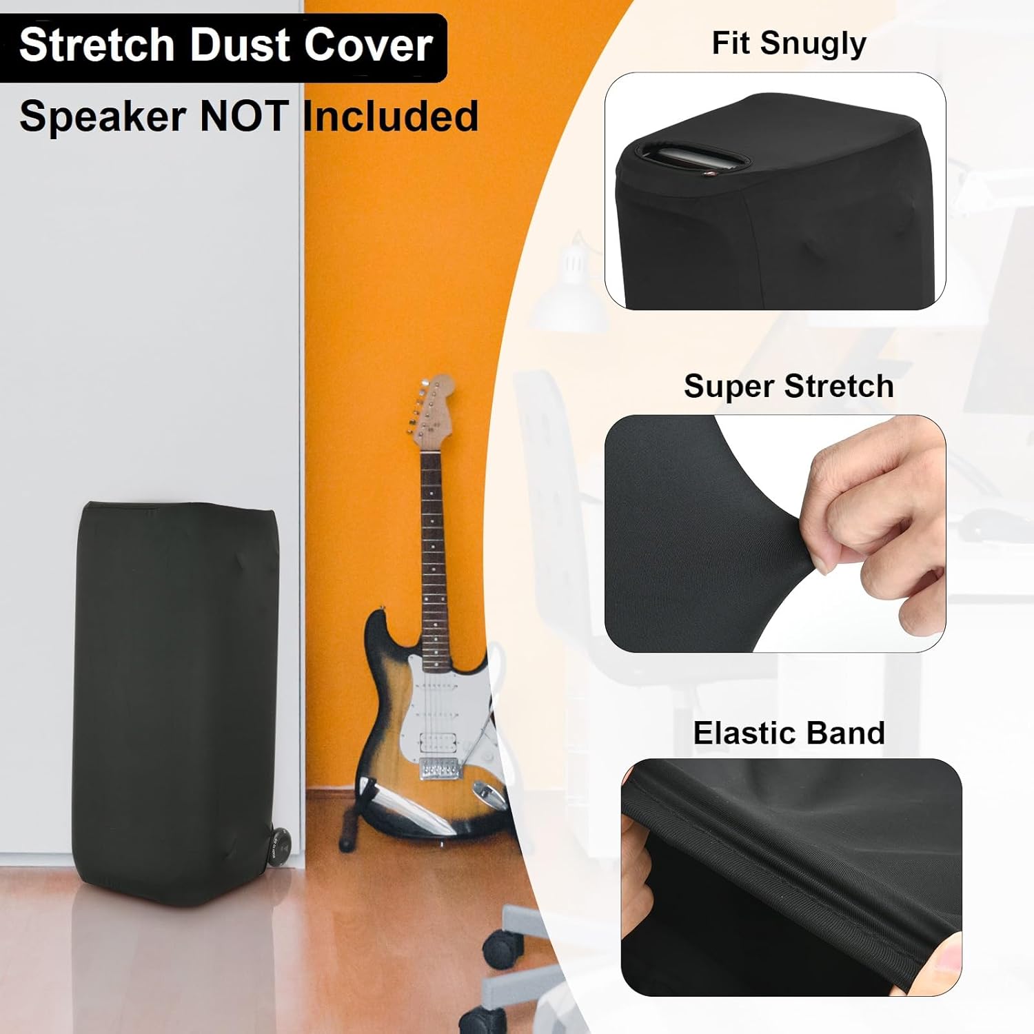 TXEsign Dust Cover Protective Case for JBL Partybox 310/Stage 320 Portable Party Speaker, Stretch Speaker Cover Dust Case with Elastic Band Speaker Slip Sleeve - Image 2