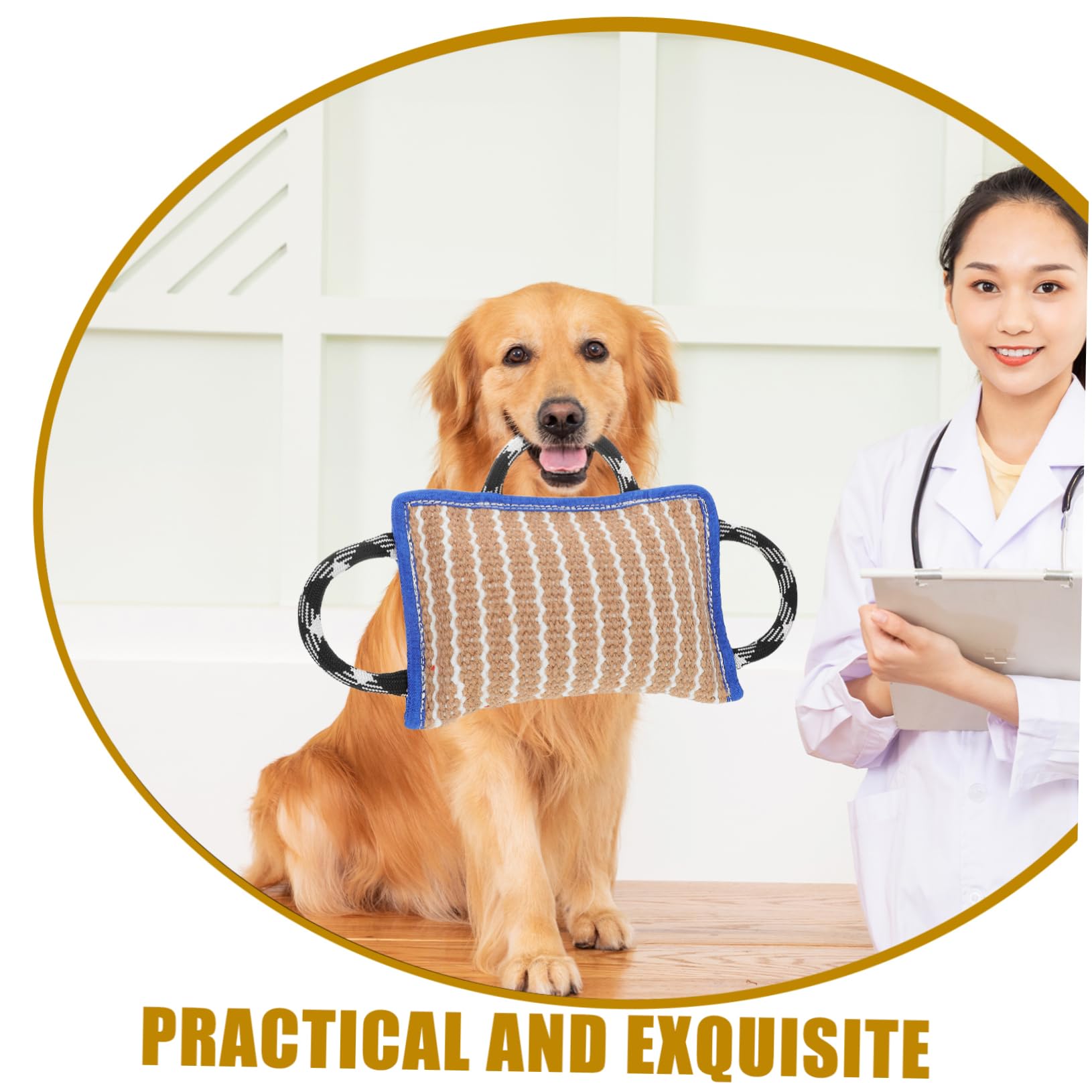 ibasenice Juguete para Perros Bite Force: Juguete De De Lino para Perros Almohada De Mordida Reforzada, Diseñada para Entrenamiento En