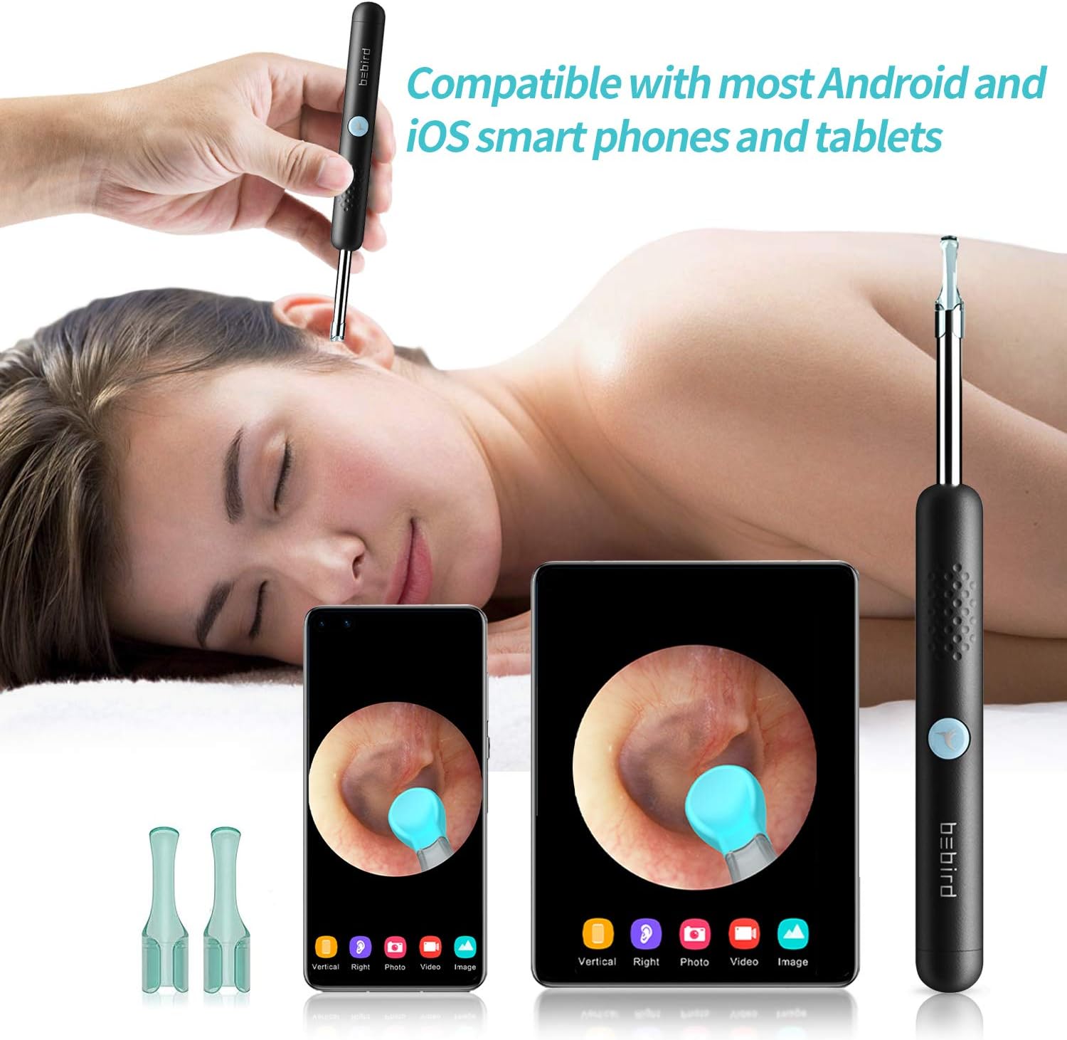 Earwax Removal Tool with Camera,Earwax Cleaner Tools with 1080P FHD Wireless Ear Otoscope,Earwax Cleaner Pick Kit for Android,iPhone & iPad : Health & Household