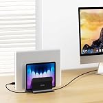 BESIGN LS13 Support vertical pour ordinateur portable pour bureau, 4 en 1 Support de bureau pour ordinateurs portables, tablettes, téléphones intelligents