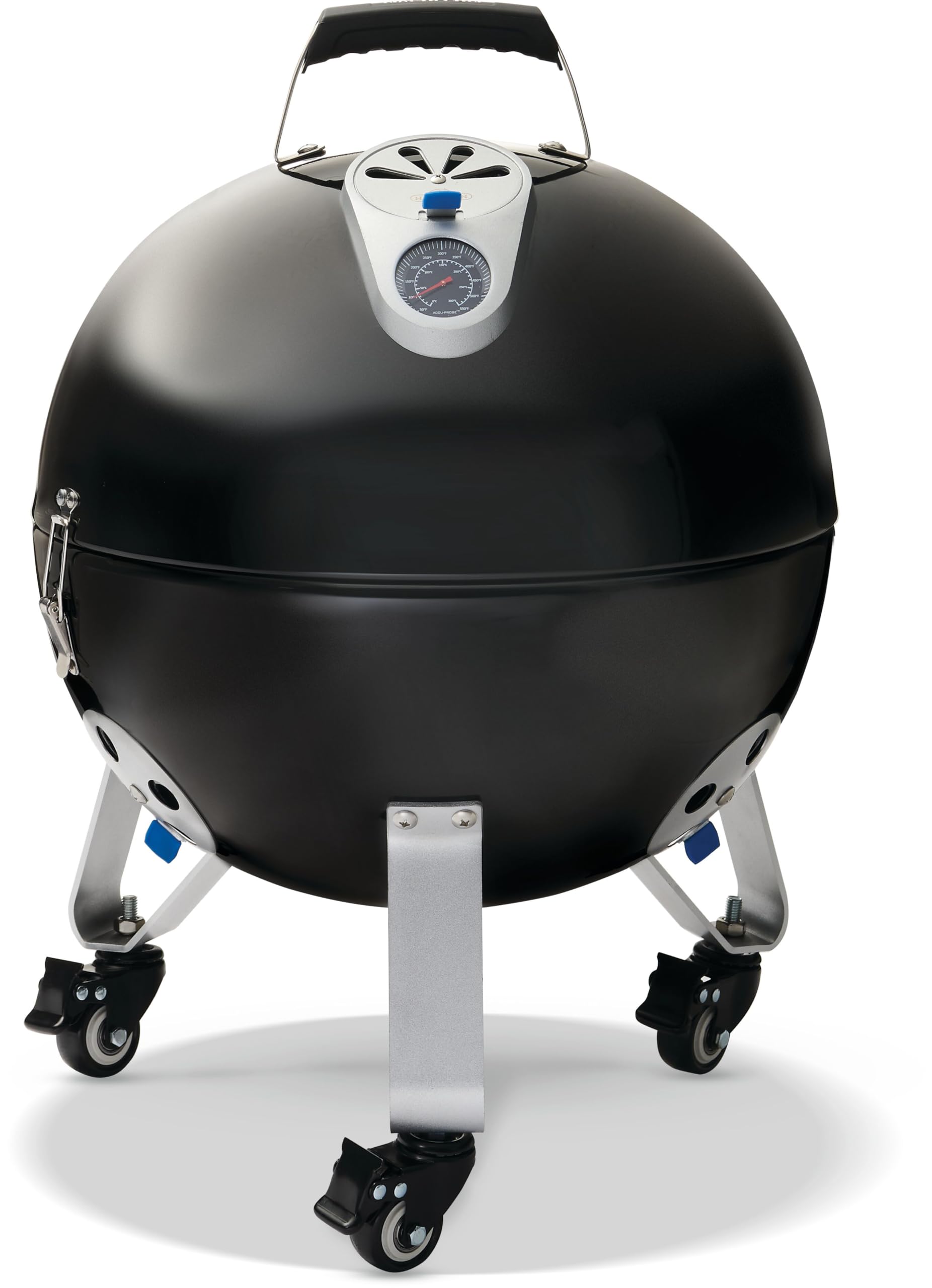 Napoleon Apollo® Fumoir vertical à eau au charbon de bois 45,7 cm, finition noire brillante, grilles en acier inoxydable, jauge de température ACCU-PROBE