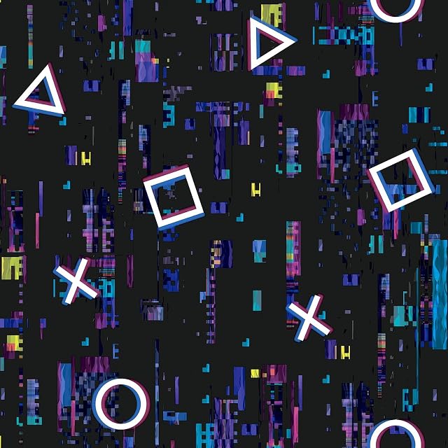 Video Game Glitch Wallpaper Multicoloured Pink Purple Black Blue