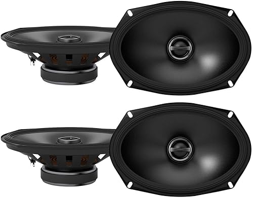 Alpine (4) S-S69 - Altavoces coaxiales de 2 vías de audio para automóvil de 260 vatios 6x9