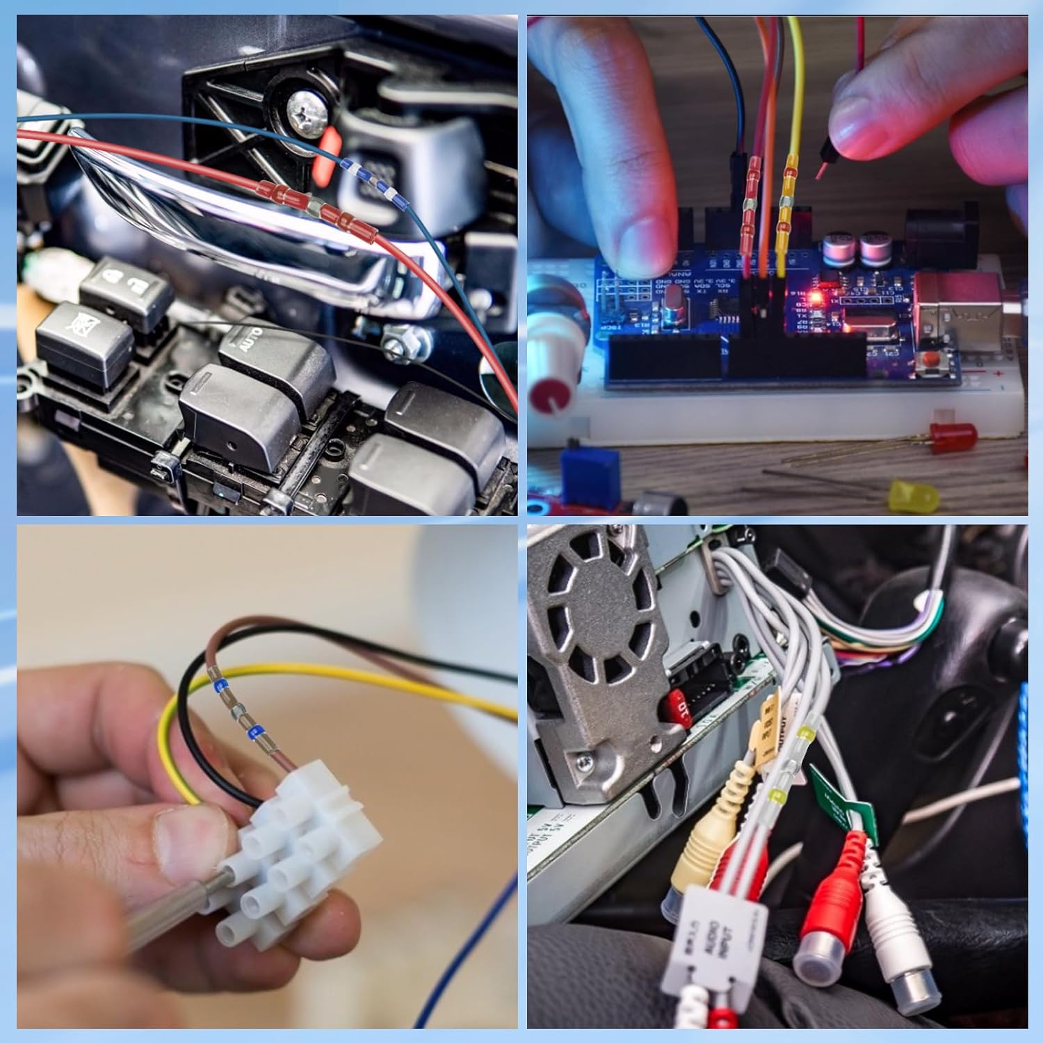 TICONN 600 Pcs Solder Seal Wire Connectors, Heat Shrink Butt Connectors, Waterproof and Insulated Electrical Wire Terminals, Butt Splice (600PCS)
