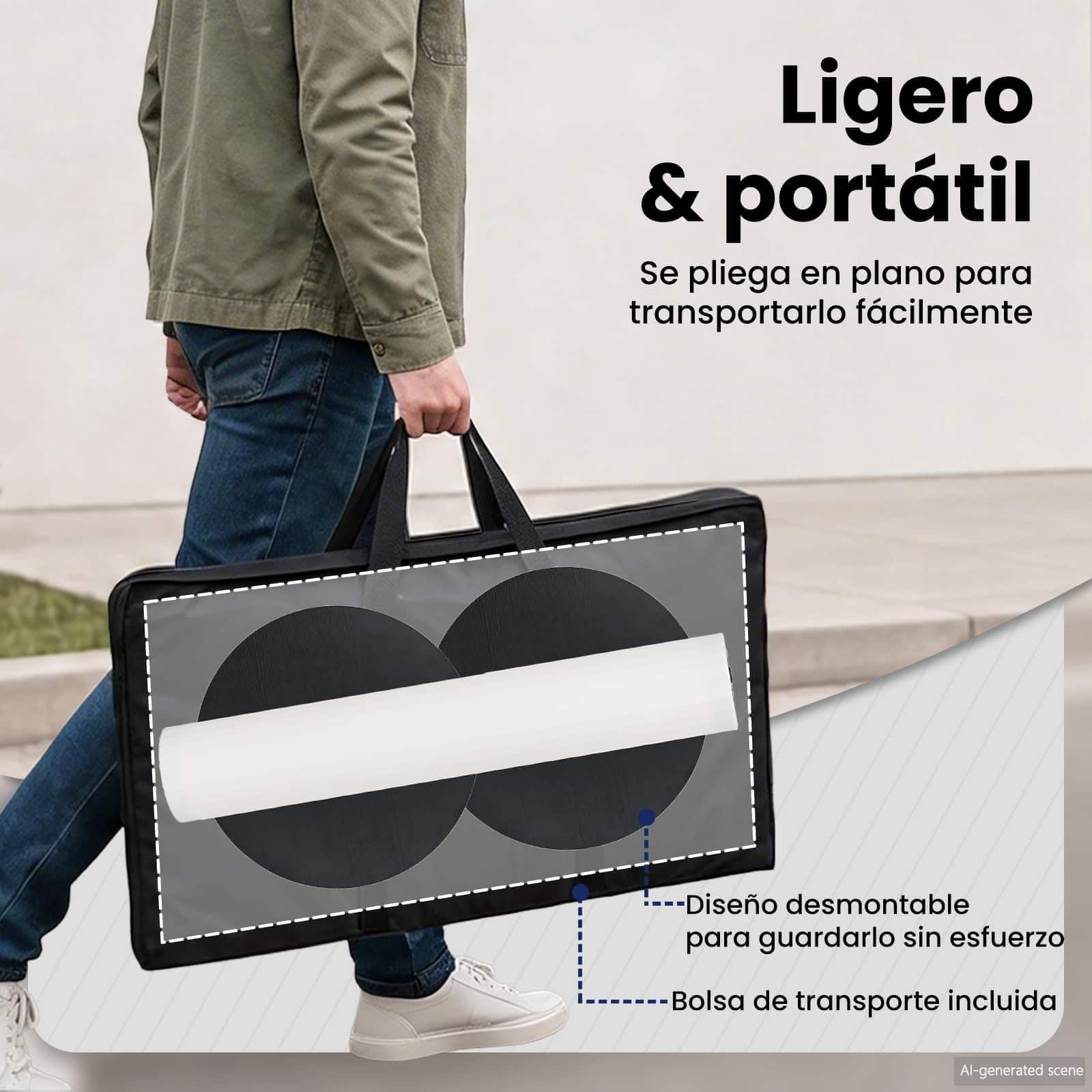vidaXL Mostrador para ferias Negro y Blanco Ø 60 x 93 cm