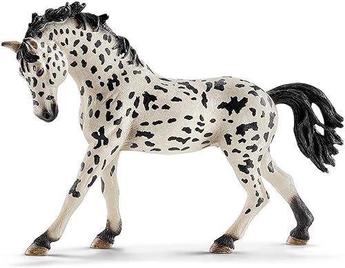 Figuras de juguete de caballo, juguete de yegua Knabstrupper de Dinamarca, figura realista de poni, figura de club de caballos de vida agrícola para