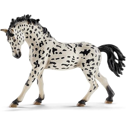 Horse Toy Figures, 5 Inches Denmark Knabstrupper Mare Toy, Realistic Pony Figurine, Farm Life Horse Club Figurine for Educational Purposes, Awareness, Party Favors for Girls Boys