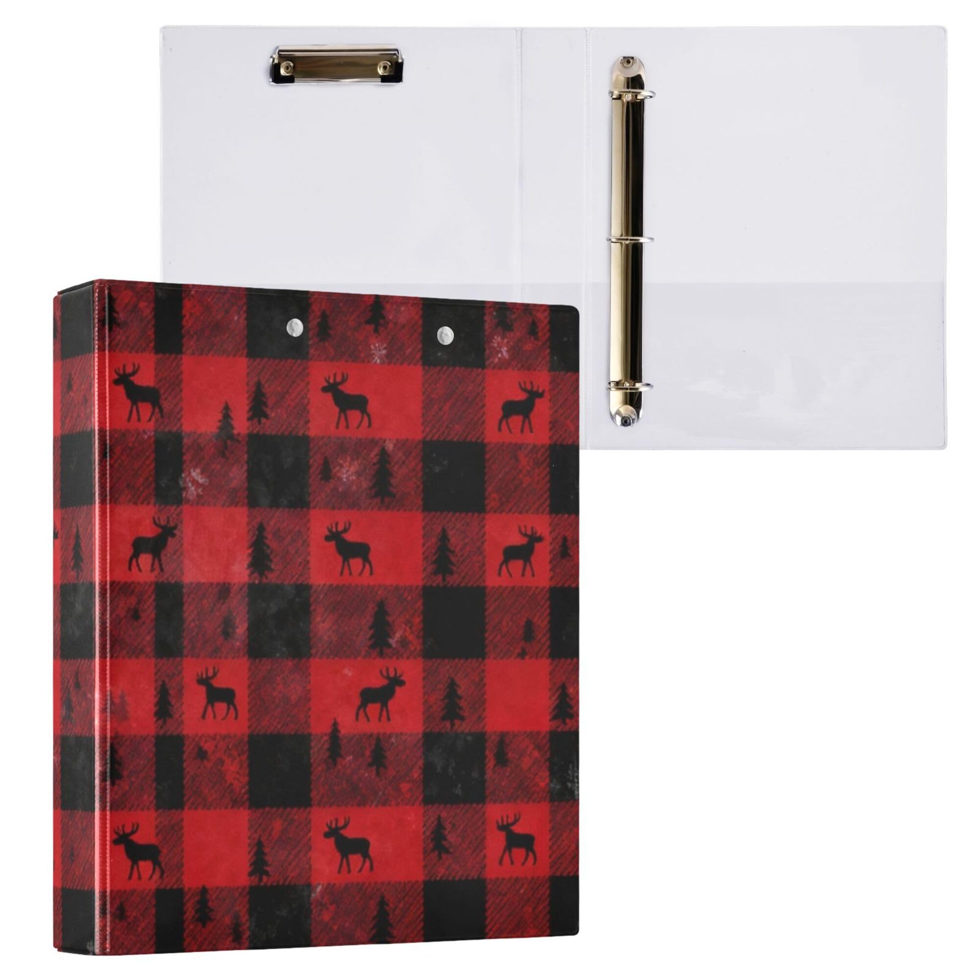 Ringbuch mit drei Ringen, 3,8 cm, mit Taschen-Einband, 1/2 Stück, Schulbuch, Hardcover