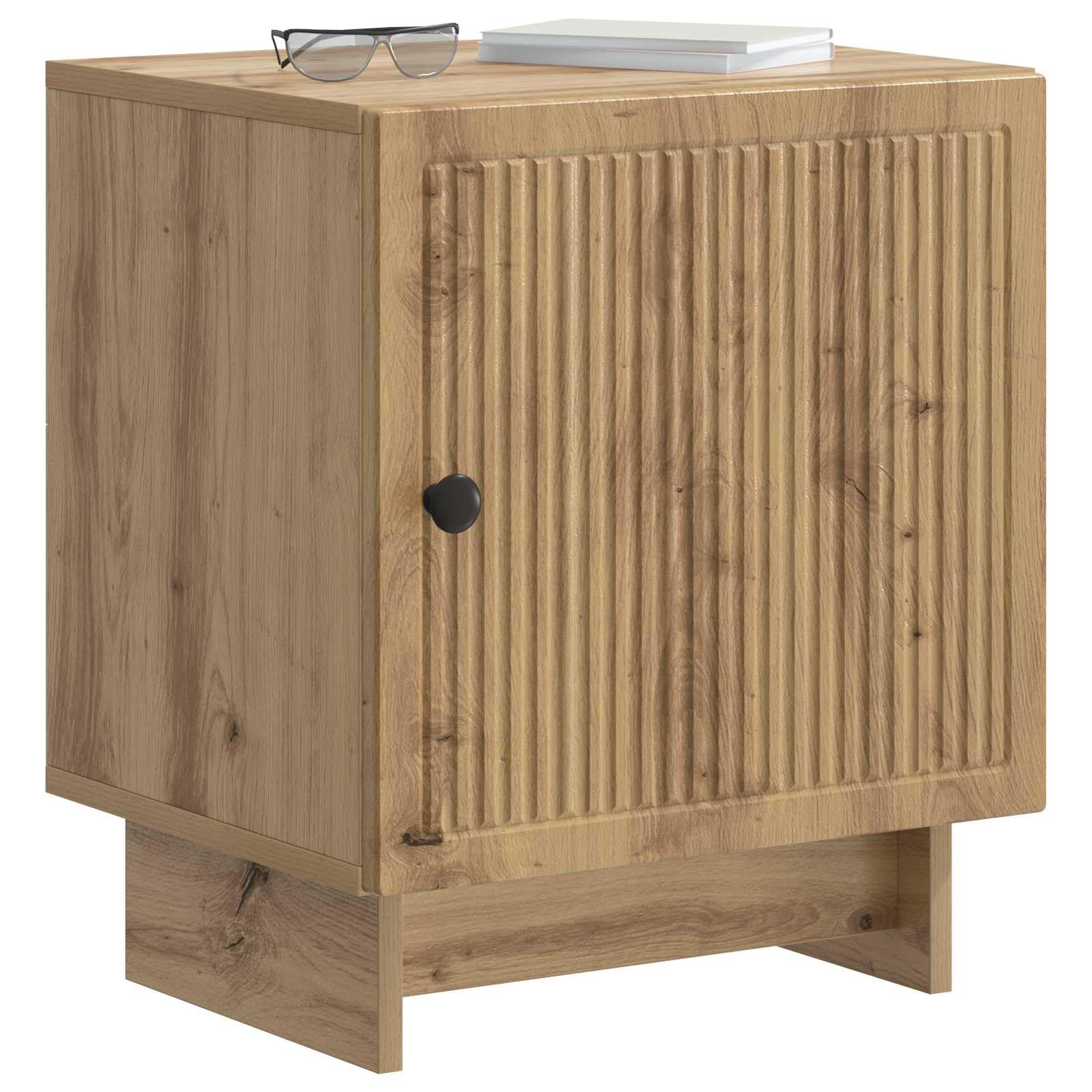 Madera vintage mesita de noche roble artisan 43 x 34 5 x 50 cm marrón