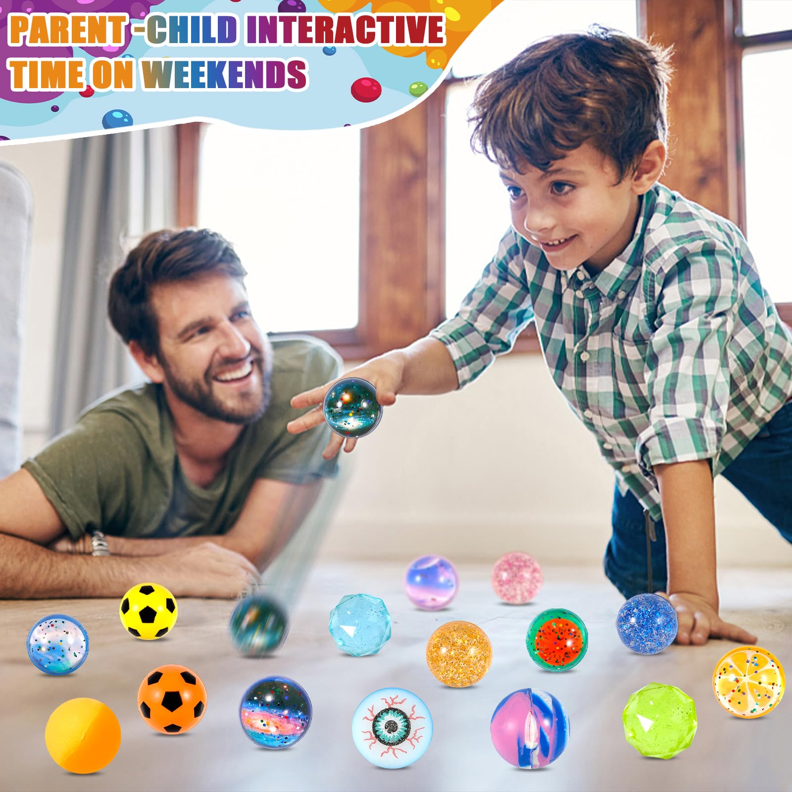 Pack De 30 Pelotas Saltarinas De 32 Mm, Colores Brillantes Y Surtidos, Ideales Para Piñatas, Regalos De Fiesta Y Juguetes Para Niños (no Aptas Para Menores De 3 Años)