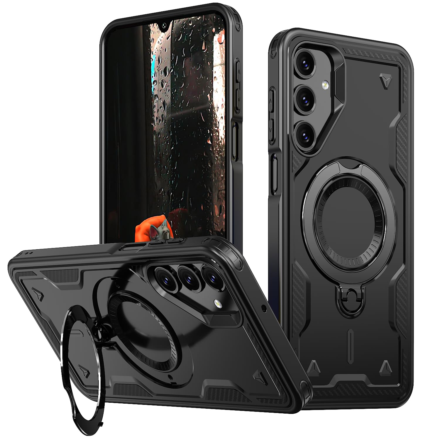 COTDINFOR Magnetic Case for Samsung Galaxy A36 5G Case with Stand [Compatible with MagSafe] Military Drop Protection Shockproof Durable Soft TPU+ PC