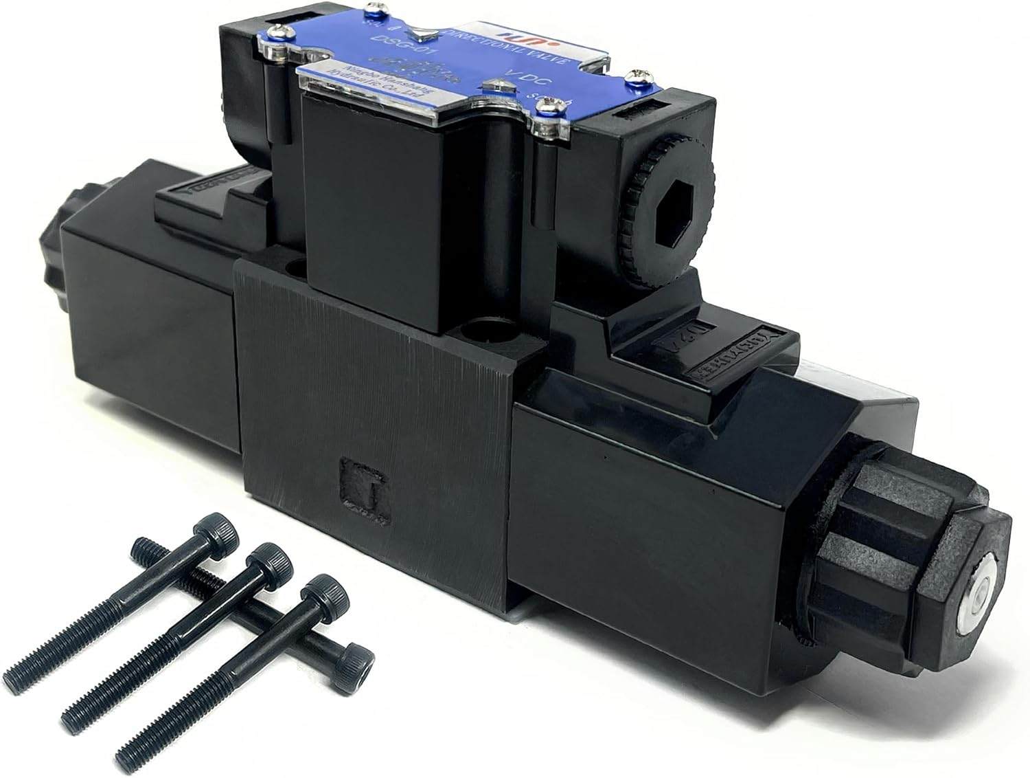 DSG Series Solenoid Operated Directional Valves, D03 (NG6) Size-6 3-Position 4-Ports 2-Pin 4-Way Stainless Steel (T Spool – Tandem, DC 12V)
