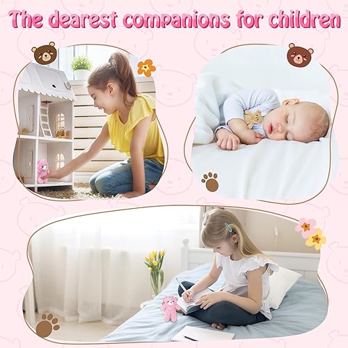 Miniatura 3 de Sealive 12 piezas de mini osos peludos, animales de peluche de 4.7 pulgadas, recuerdos de fiesta de osos pequeños, osos para ocasiones especiales,