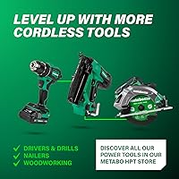 Vista 13 de Metabo HPT 18V MultiVolt - Controlador de impacto inalámbrico de triple martillo BOLT, kit de controlador de impacto con estuche, 2