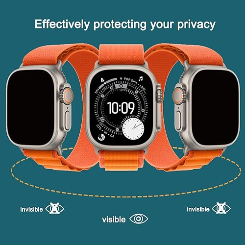 Miniatura 3 de Ailun Protector de pantalla de privacidad para Apple Watch Ultra 2, película de vidrio templado, antiarañazos, alta definición, sensible al tacto,