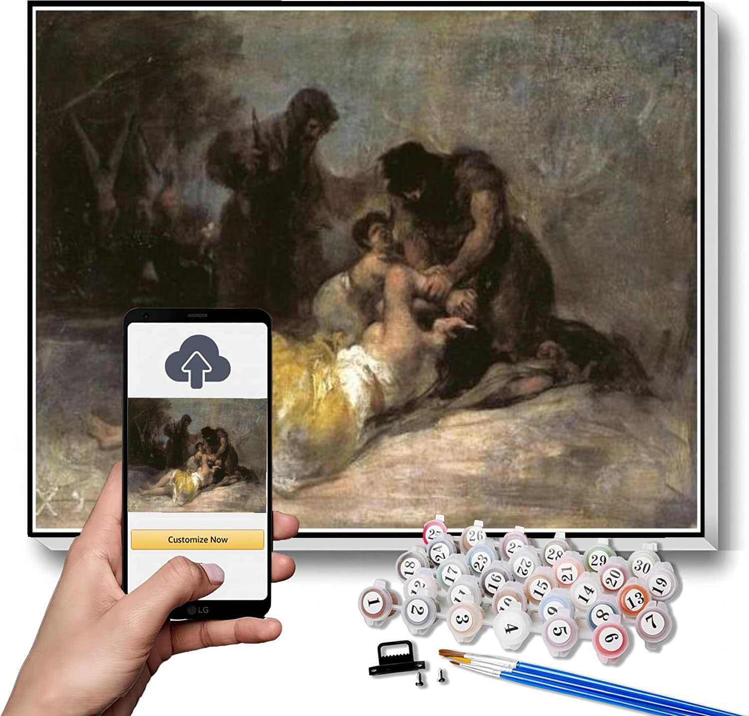 Amazon | 油絵 数字キットによる絵画 塗り絵 大人 手塗り フランシスコ