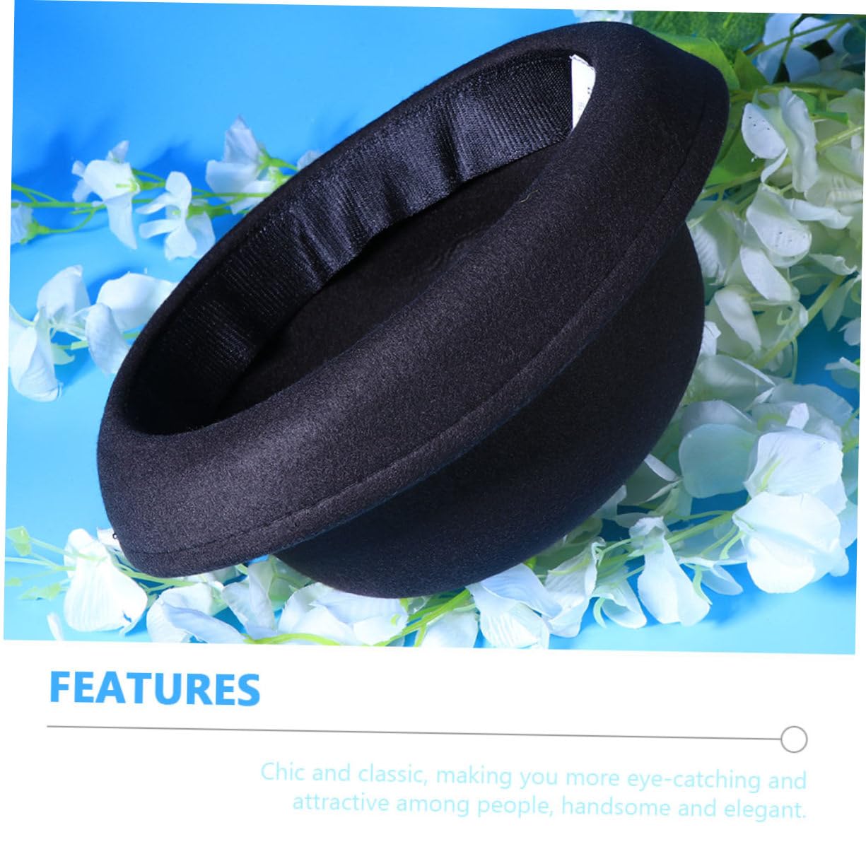 Bombetta di Lana Modisteria Cappello Jazz Cappelli da Festa Cappello A Cilindro Nero Cappello da del Festival Cappelli Fedora da Donna Provato Black