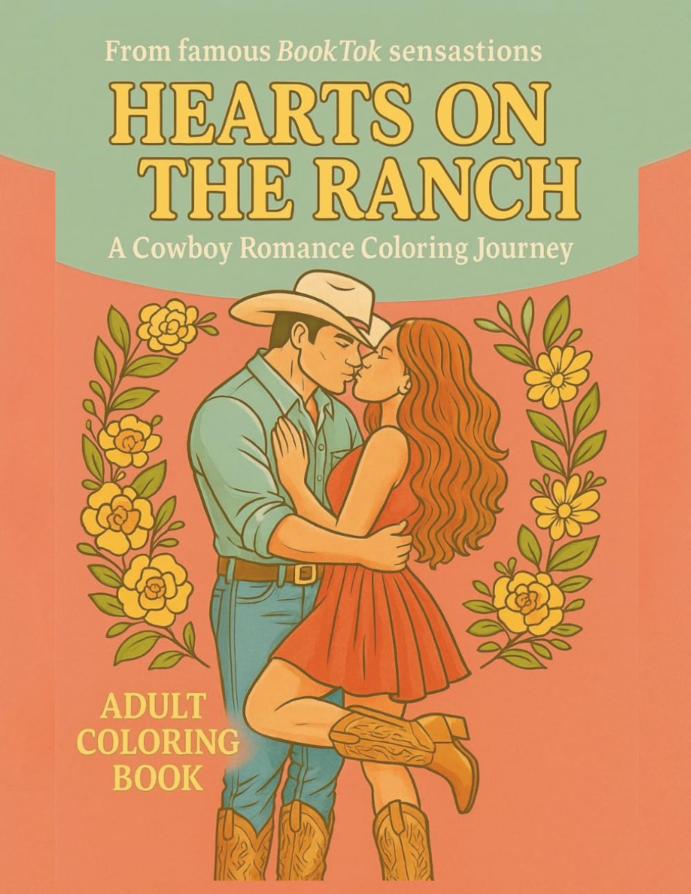 Hearts on the Ranch: A Cowboy Romance Coloring Journey