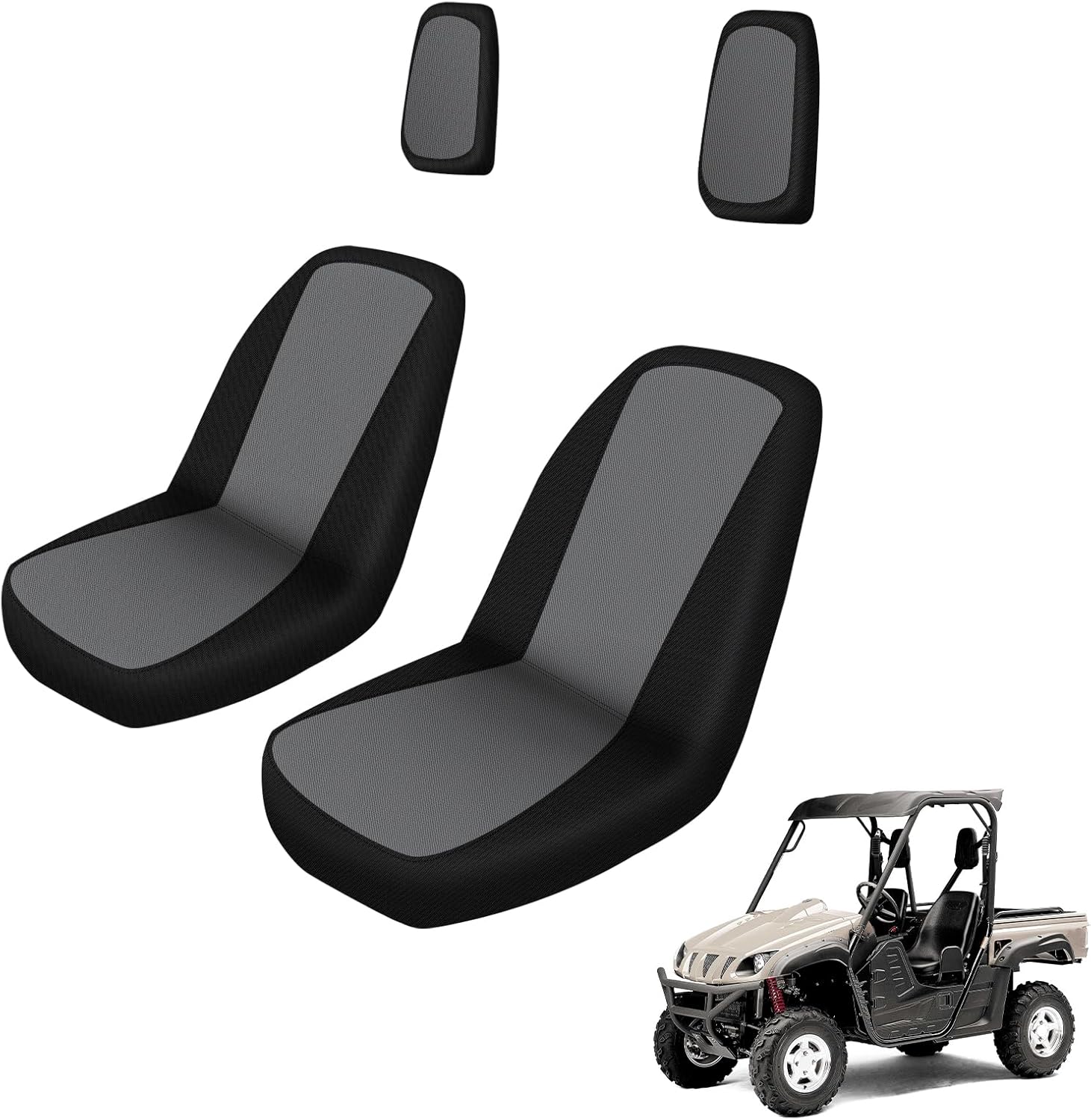 UTV Seat Covers Compatible with Yamaha Rhino 700 660 450 2004-2021, 600D Oxford Fabric Water-Resistant Seat Covers, 2pcs