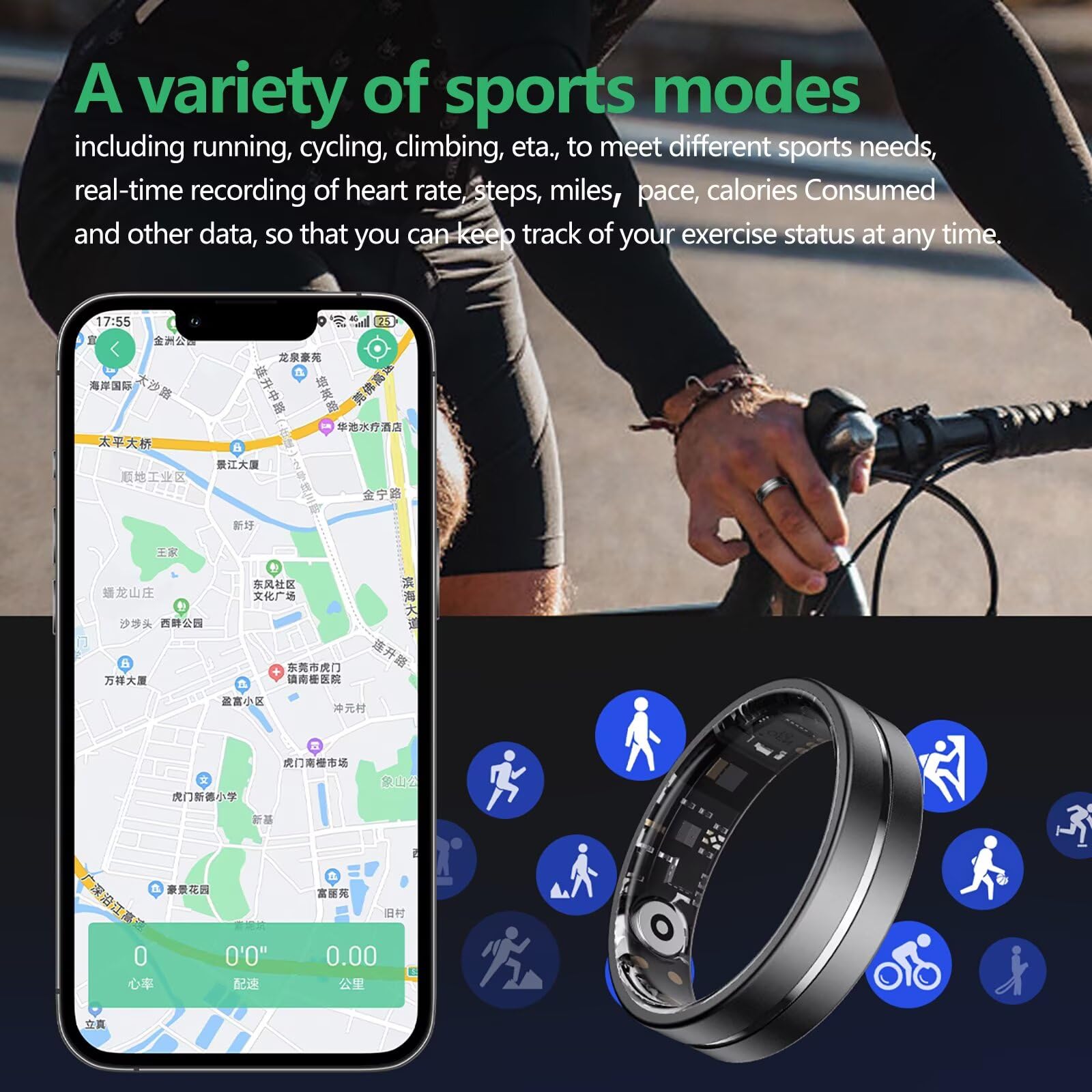 Smart Ring Fitness Tracker - Blutdruck & Schlafüberwachung Für IOS/Android