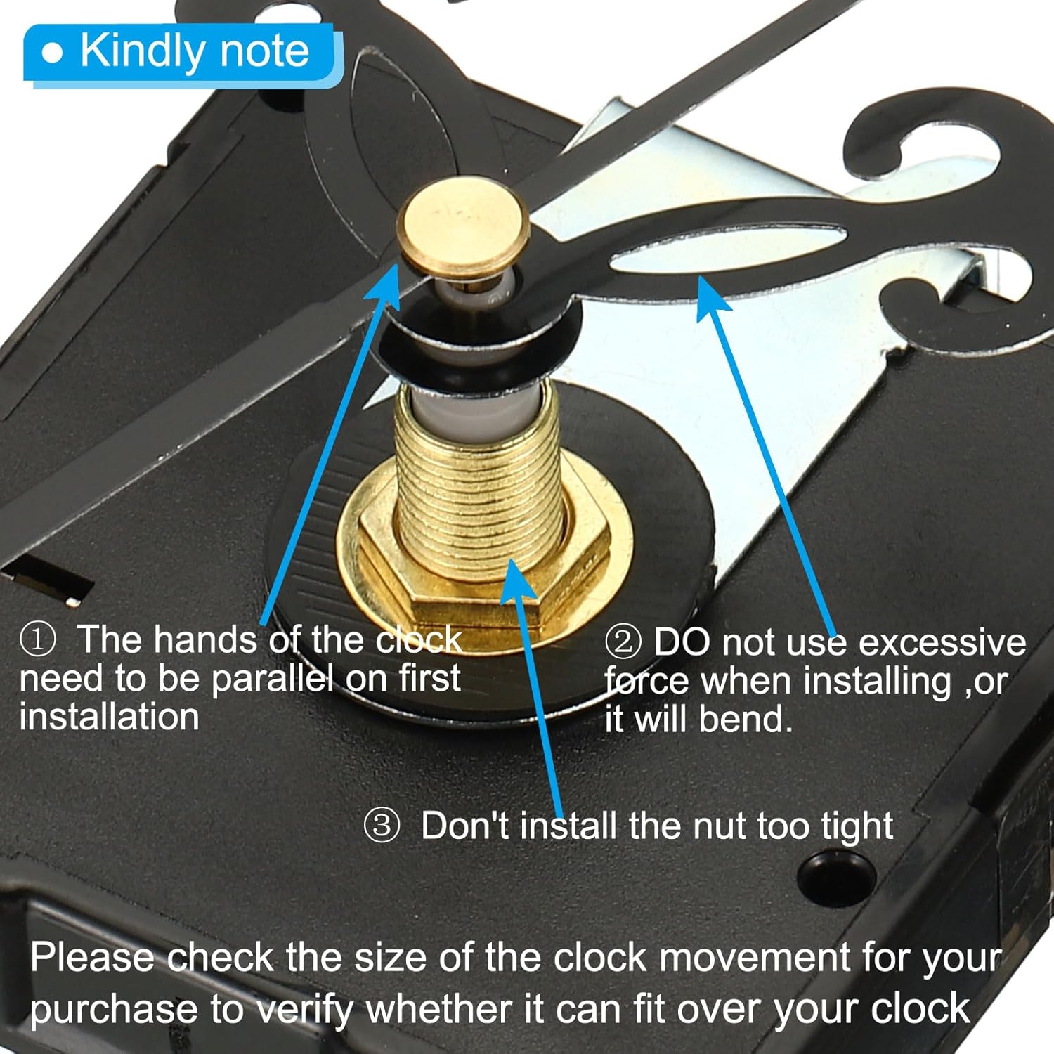 PATIKIL Clock Mechanism Replacement, 3Set Quartz Clock Mechanism Battery Operated DIY Wall Clock 5 Set Hands and Motor Kit Mute Movement with Time Number