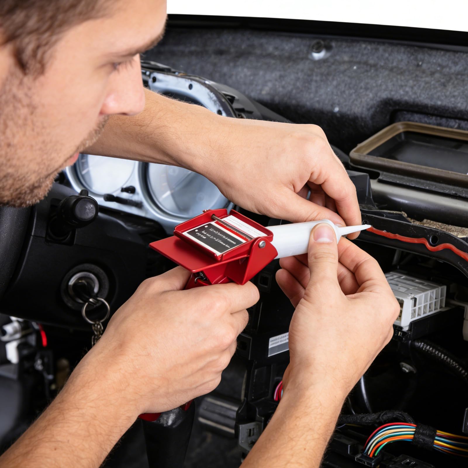Werkzeug zum Quetschen von Tuben - Rutschfester Manueller Silikon-Ausdrücker - Tubenquetscher aus Metall | Für Creme, Lotion, Paste, Farbe, Kleber in Küche und Werkstatt für den täglichen
