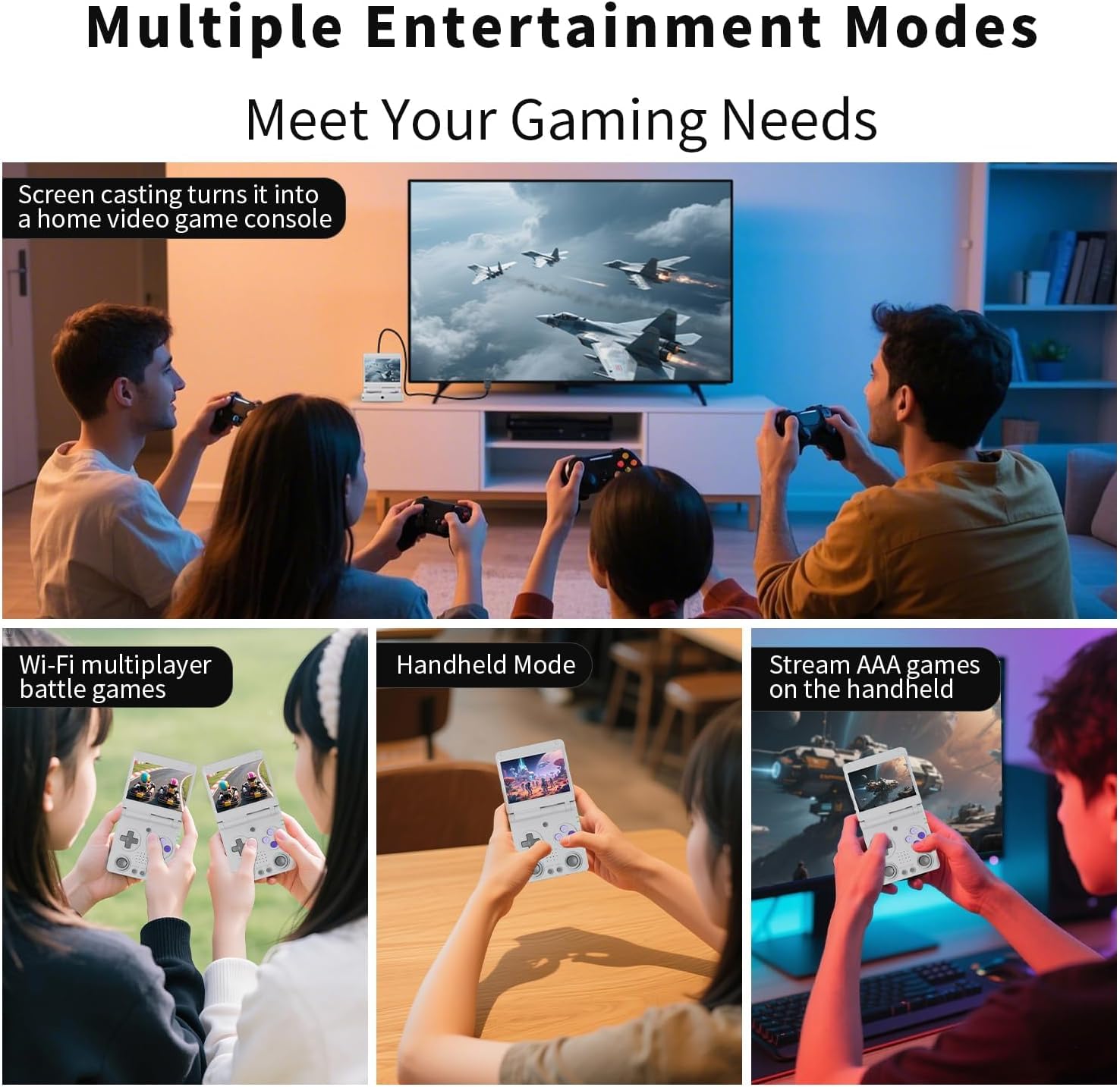 RG34XXSP, Console De Jeu Rétro - Design à Rabat, écran IPS 3,4", Carte