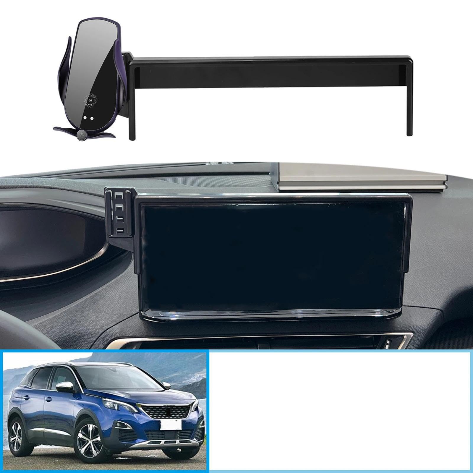 Soporte Móvil Coche para Peugeot 3008 2021-2023, Soporte para teléfono móvil para Coche Soporte para GPS Soporte de navegación