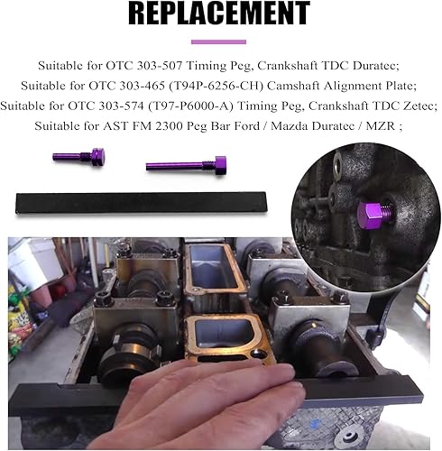 Miniatura 3 de Mekar Herramientas de alineación de sincronización de leva compatibles con motores Ford/Mazda Zetec 2.0L 2.3L 2.5L MZR/Duratec