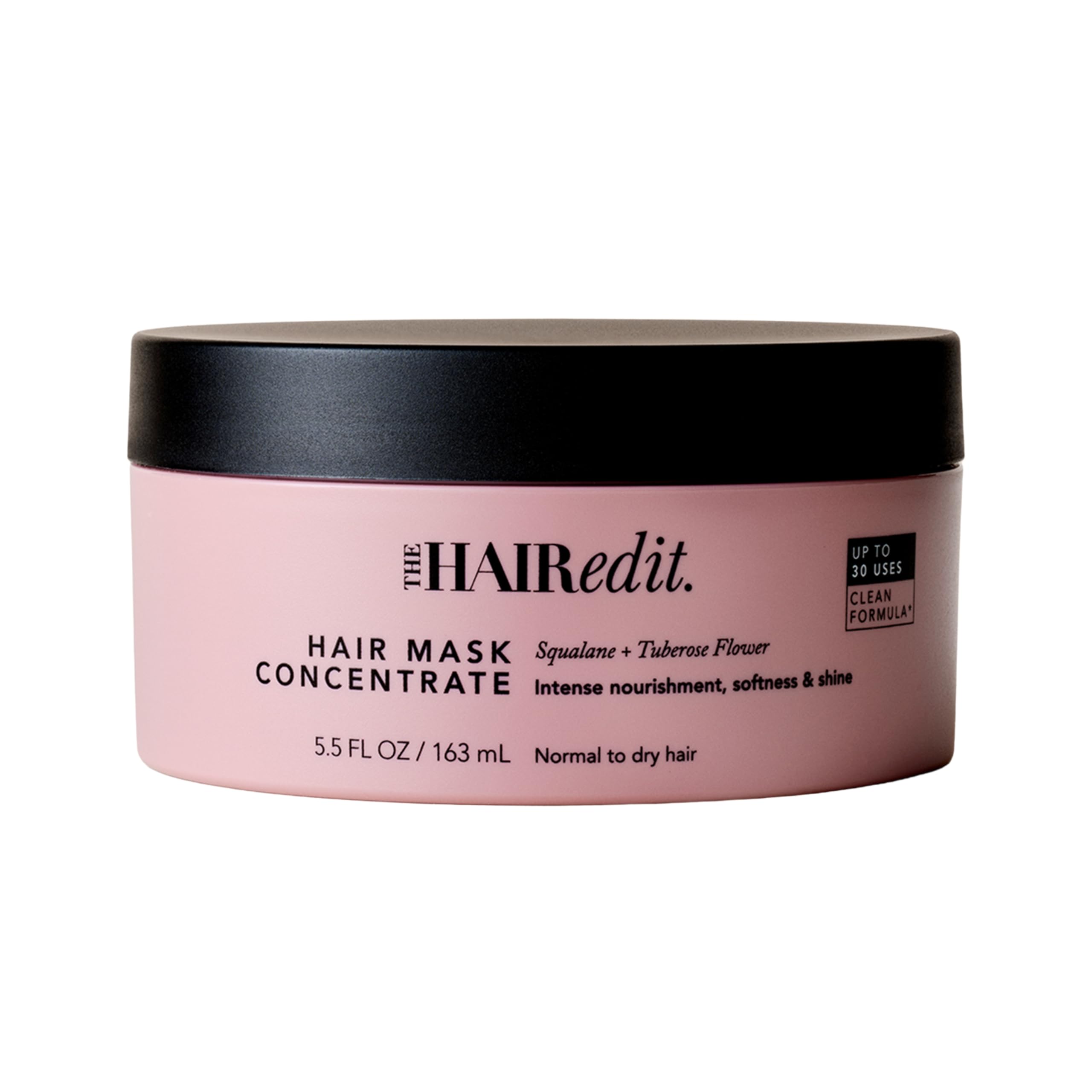 The Hair Edit Hair Mask Concentrate, Ultra-Concentrated Formula for Nourishment, Softnes, & Shine, Hydrating Hair Mask for Normal to Dry Hair, White Floral Scent, Vegan, Color Safe, & Cruelty Free