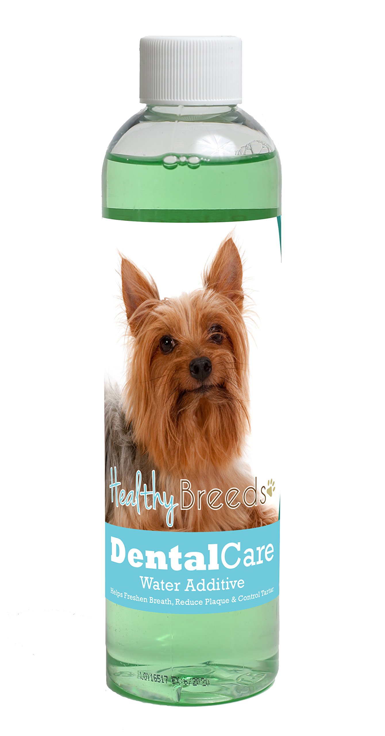 Healthy Breeds Dog Dental Care Water Additive for Silky Terrier - Helps Freshen Breath, Reduce Plaque & Control Tartar - Mint Flavor - 8 oz