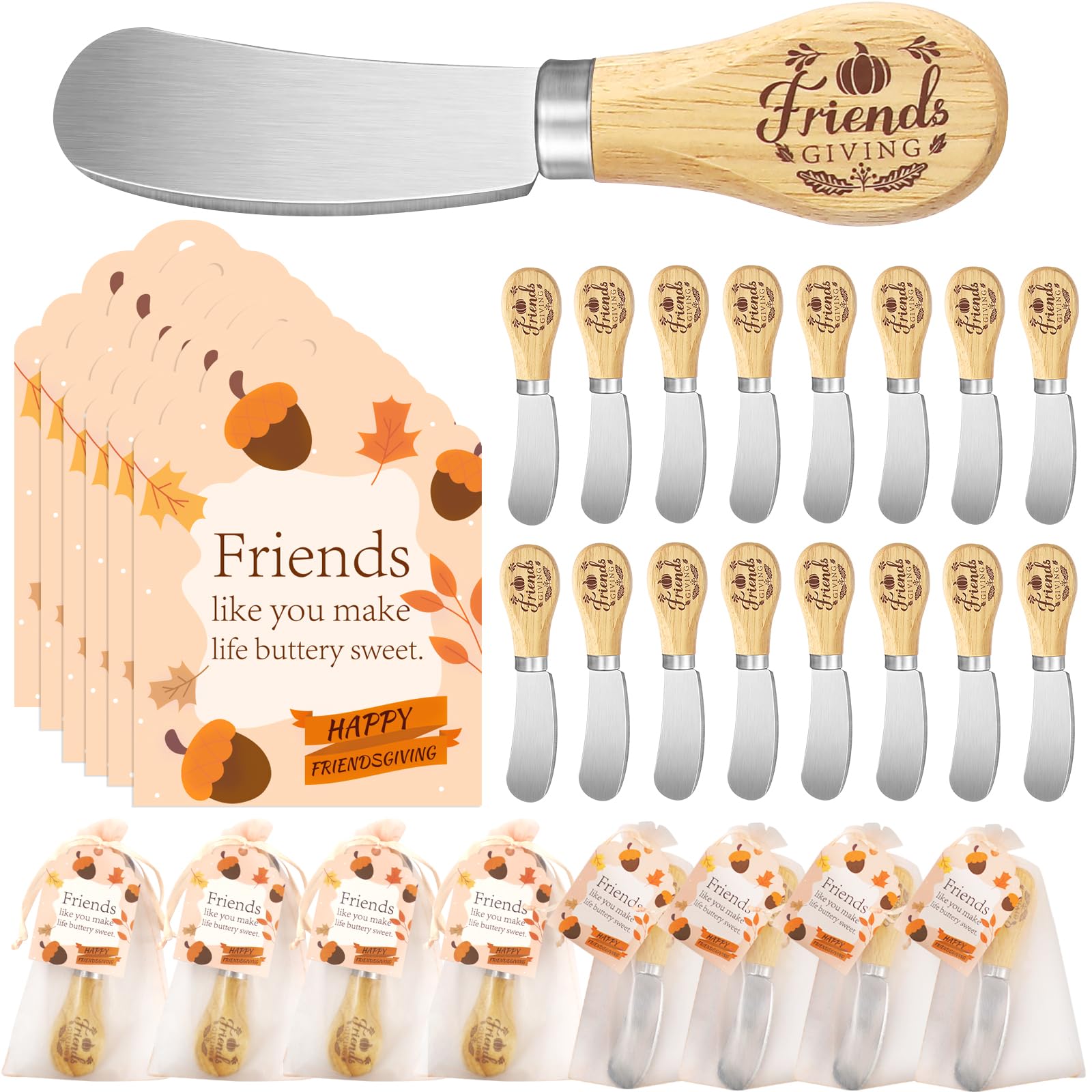 20 Sets Friendsgiving Party Favors Bulk,Thanksgiving Fall Gifts for Friends