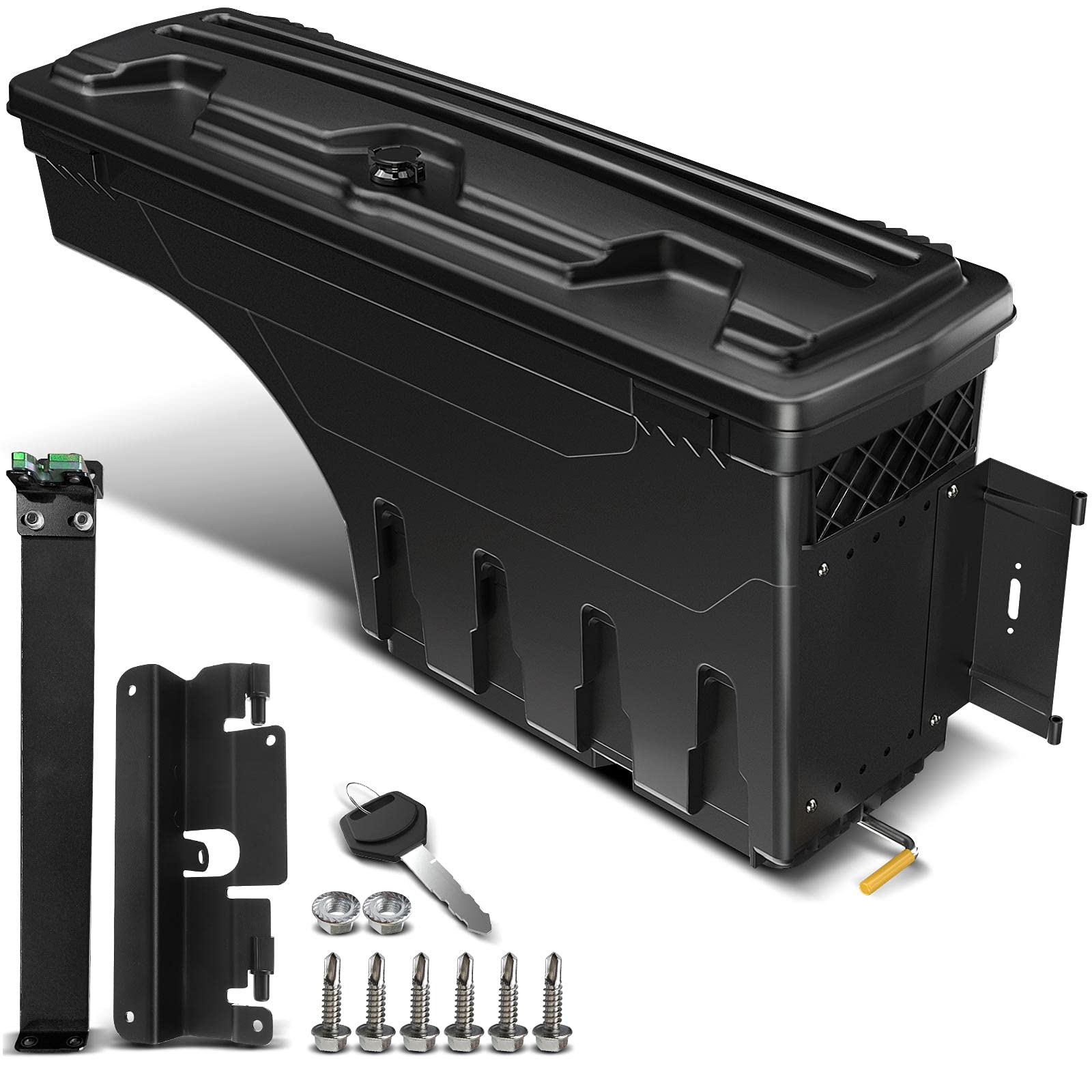 A-Premium Lockable Truck Bed Storage Box Case Tool Box Replacement for Chevrolet Silverado 1500 2500 3500 GMC Sierra 1500 2500HD 3500HD 2007-2018 Right Passenger Side