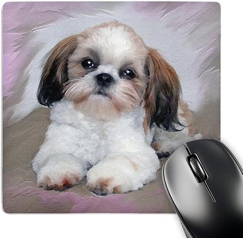 3dRose LLC - Alfombrilla de mouse de 8 x 8 x 0.25 pulgadas, Shih Tzu Puppy (mp_4807_1)