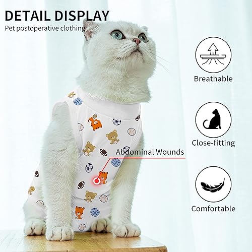 Miniatura 3 de Traje de recuperación quirúrgica profesional para gatos, alternativa de cuello electrónico para gatos y perros, uso después de una cirugía, traje de
