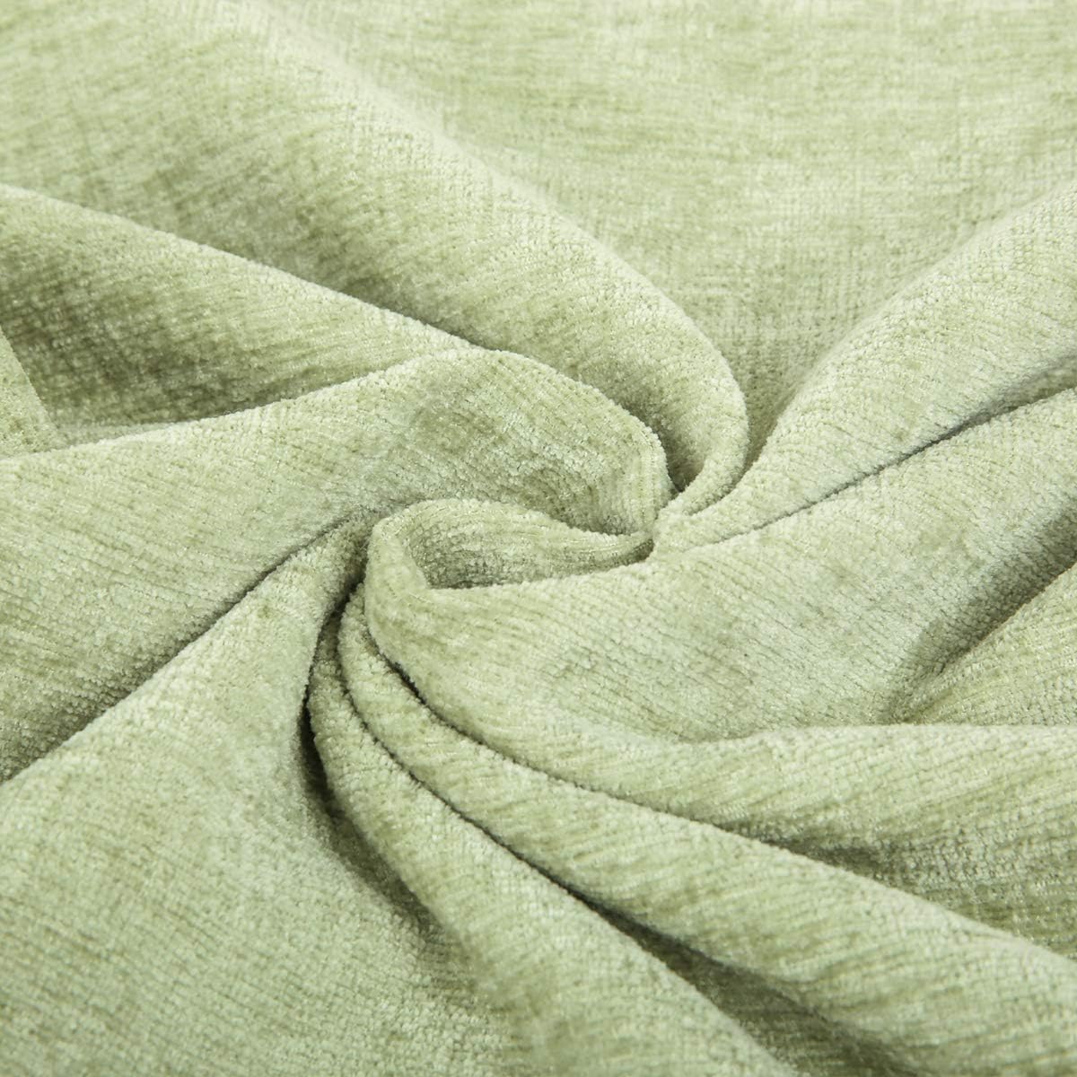 CaliTime Pack of 2 Cozy Throw Pillow Covers Cases for Couch Sofa Home Decoration Solid Dyed Soft Chenille 18 X 18 Inches Sage: Home & Kitchen