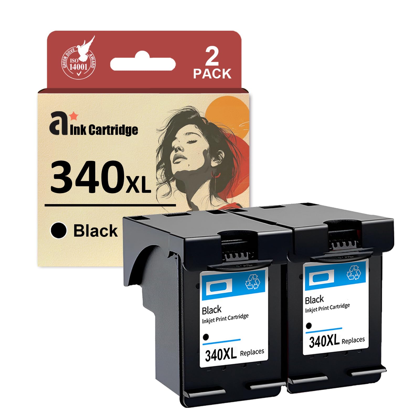 Amazon.com: ADFZAT BC-340XL Black Ink Cartridges Combo Pack  