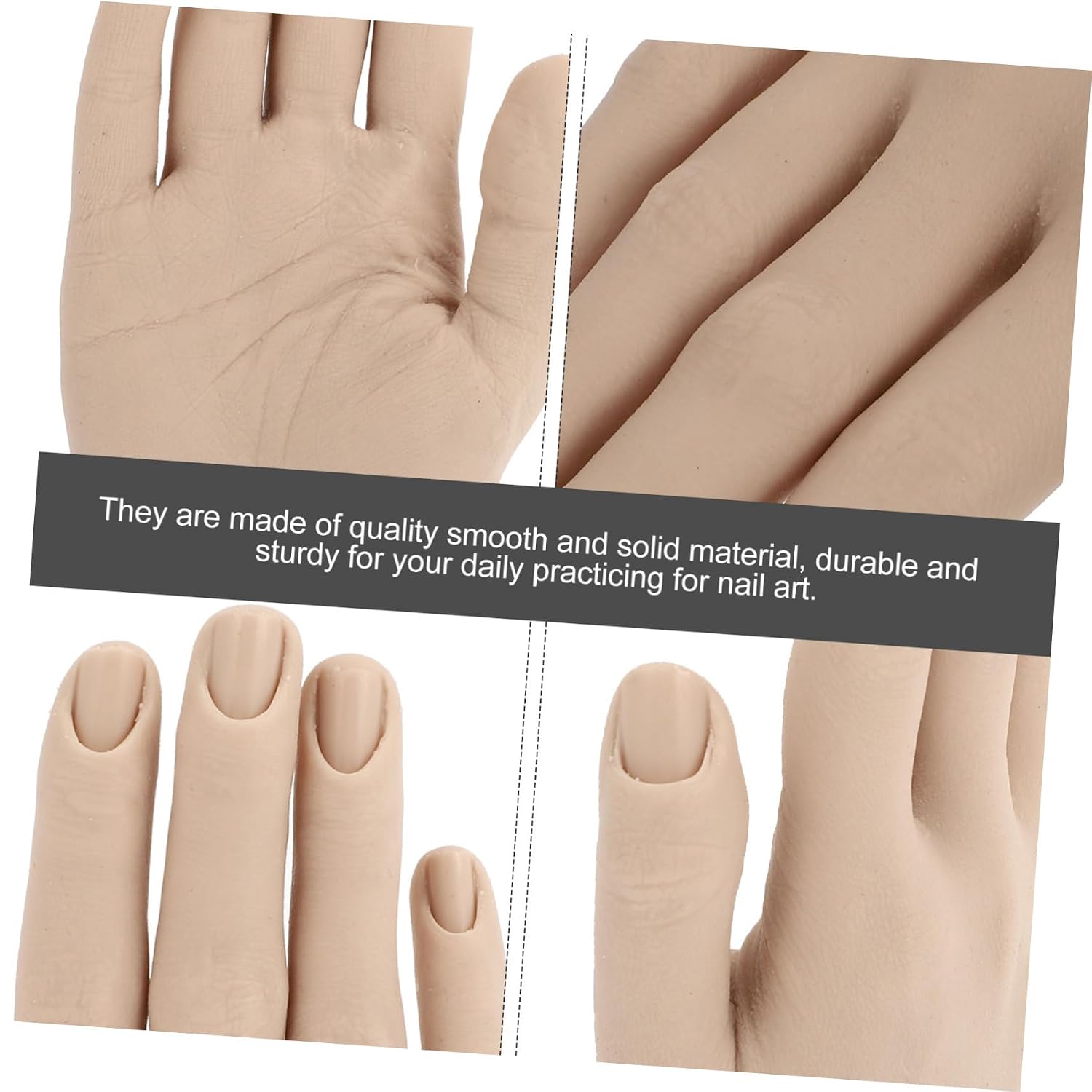 Healeved Quality Nail Art Model Manicure Prosthetic Hand Easy to Clean for Beginners