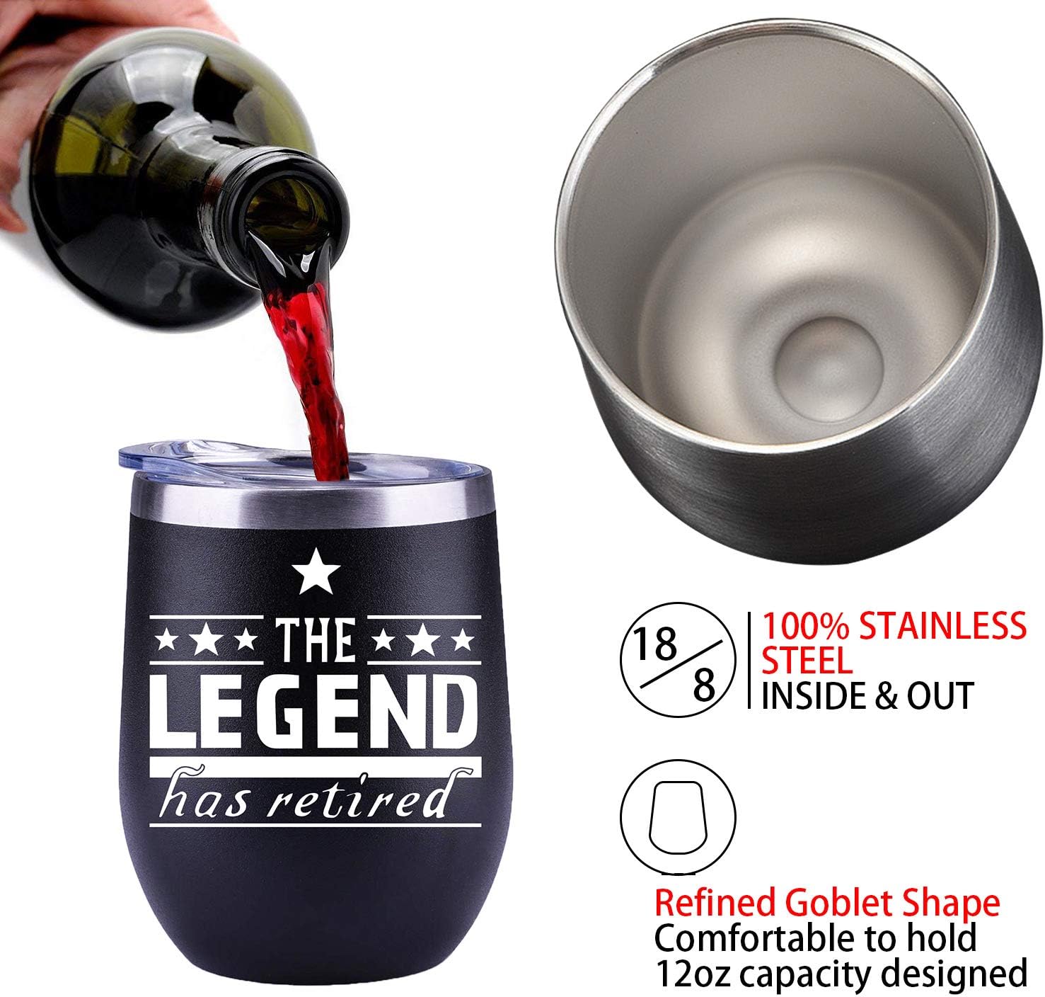 Flash Sale Retirement Gifts for Men, Retired Mugs for Coworkers Dad Teachers Denist Funny Gift Gag Idea Wine Glass