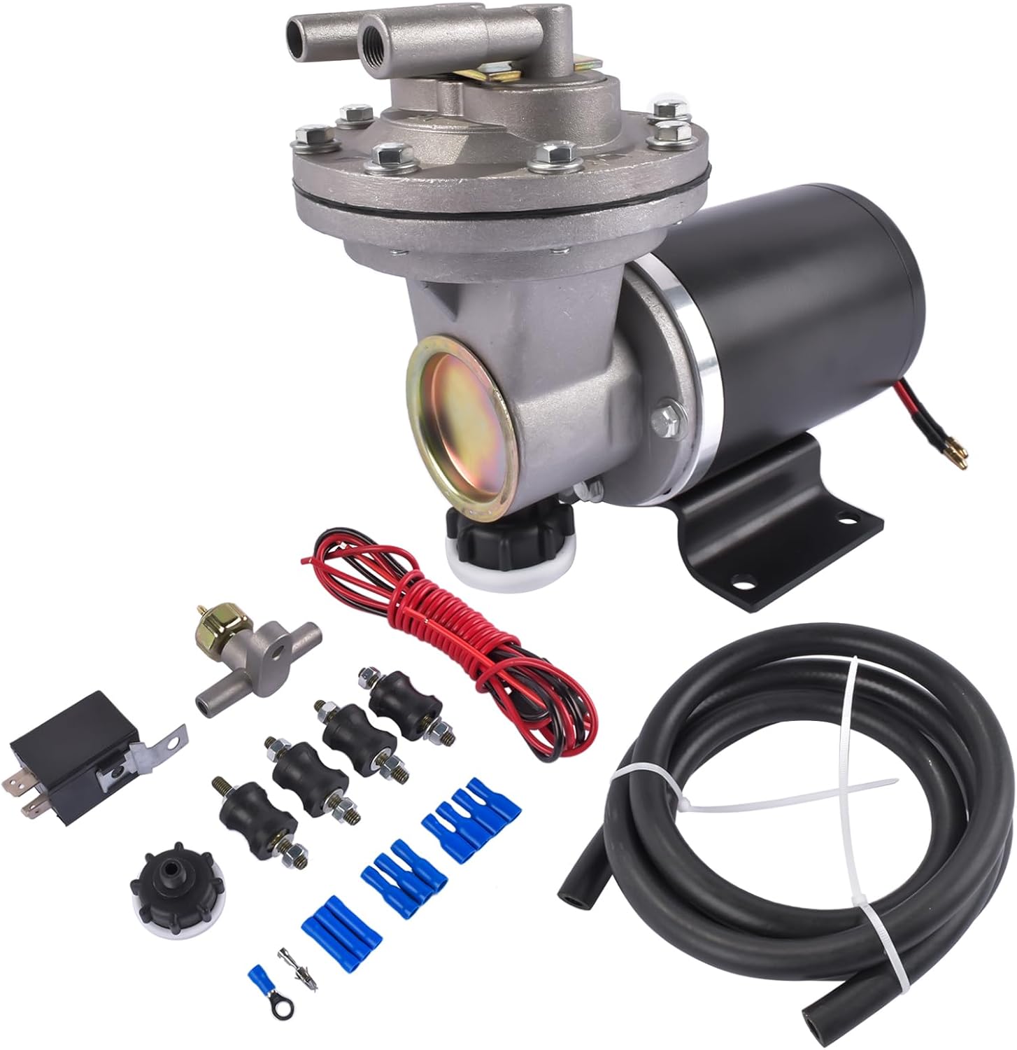 12 Volt Electric Vacuum Pump Kit 18" to 22" for Brake with Installation Kit Electrical Vacuum Pump Brake Booster Vacuum Pump 28146