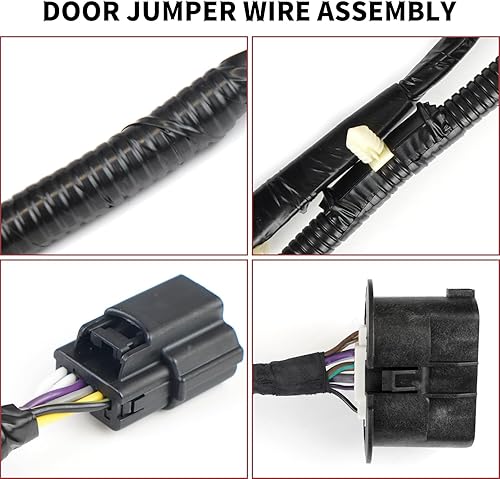 Miniatura 10 de Conjunto de cables de puente de puerta lateral del conductor 2009-2014 compatible con Ford F150 Crew Cab reemplaza 9L3Z-14631-CAA arnés de cableado